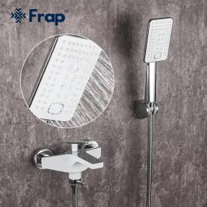 Змішувач для ванни Frap F3258, білий/хром №2