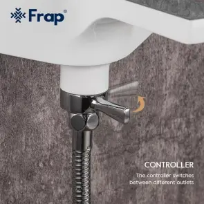 Змішувач для ванни Frap F3258, білий/хром №5
