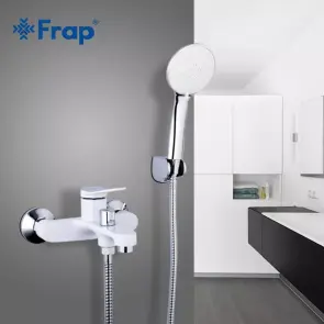 Смеситель для ванны Frap F3245, белый/хром №2