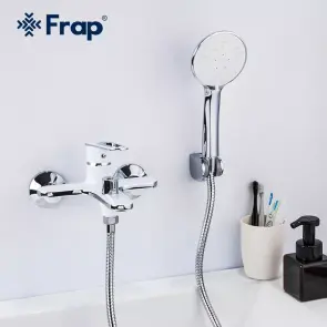 Смеситель для ванны Frap F3249, белый/хром №2