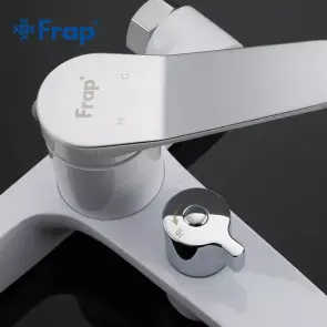 Смеситель для ванны Frap F3245, белый/хром №4