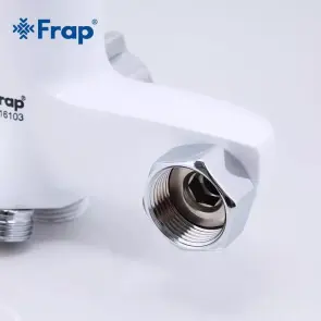 Смеситель для ванны Frap F2234, белый/хром №4