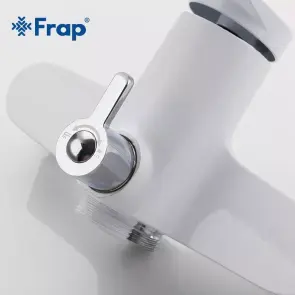 Змішувач для ванни Frap F2245, білий/хром №4