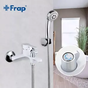 Змішувач для ванни Frap F3241, білий/хром №3