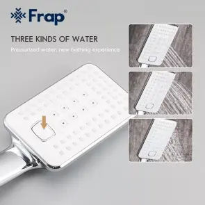 Змішувач для ванни Frap F3258, білий/хром №6