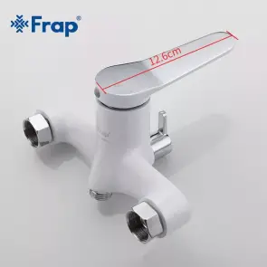 Змішувач для ванни Frap F2245, білий/хром №5