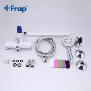 Смеситель для ванны Frap F2234, белый/хром №6