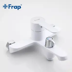 Змішувач для ванни Frap F3241, білий/хром №5