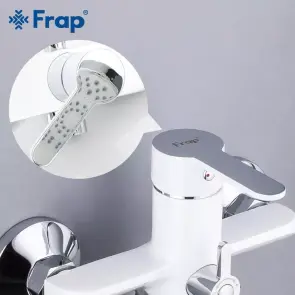 Frap F2241 Смеситель для ванны, белый/хром №4