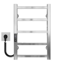 Полотенцесушитель электрический Forest П6 200х600 Deffi нержавеющая сталь (Хром, JD04, Левое подключение)