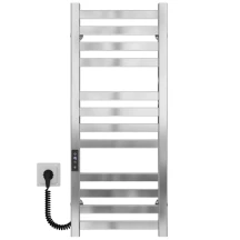 Полотенцесушитель электрический Magnus П12 200х800 Deffi нержавеющая сталь (Хром, JD04, Левое подключение)