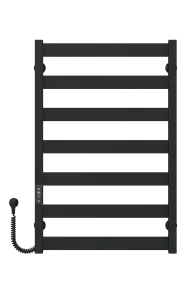 Рушникосушарка електрична Harmony П7 500х800 Deffi фарбована сталь (Чорний, JD04, Ліве підключення) №1