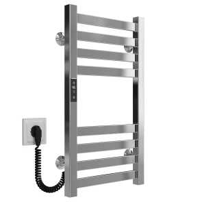 Полотенцесушитель электрический Magnus П8 200х600 Deffi нержавеющая сталь (Хром, JD04, Левое подключение) №2