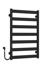 Рушникосушарка електрична Harmony П7 500х800 Deffi фарбована сталь (Чорний, JD04, Ліве підключення) №2