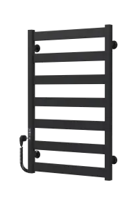 Рушникосушарка електрична Harmony П7 500х800 Deffi фарбована сталь (Чорний, JD04, Ліве підключення) №3