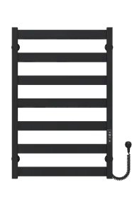 Рушникосушарка електрична Harmony П7 500х800 Deffi фарбована сталь (Чорний, JD04, Праве підключення) №1