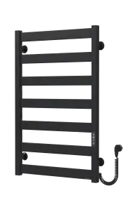 Рушникосушарка електрична Harmony П7 500х800 Deffi фарбована сталь (Чорний, JD04, Праве підключення) №3