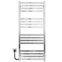 Полотенцесушитель электрический Magnus П16 600х1200 Deffi нержавеющая сталь (Хром, JD04, Левое подключение)