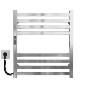 Полотенцесушитель электрический Magnus П8 600х600 Deffi нержавеющая сталь (Хром, JD04, Левое подключение) №1