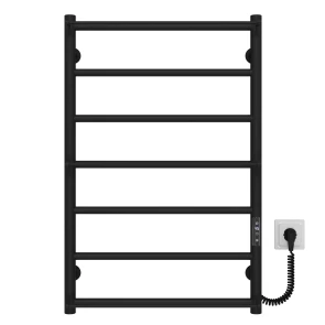 Рушникосушарка електрична Ladder П7 500х800 Deffi нержавіюча сталь (Чорний, JD03, Праве підключення) №1