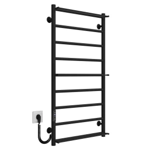 Полотенцесушитель электрический Ladder П9 500х1000 Deffi нержавеющая сталь (Черный, JD03, Левое подключение) №2