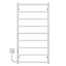 Полотенцесушитель электрический Ladder П9 500х1000 Deffi нержавеющая сталь (Белый, WD03, Левое подключение)