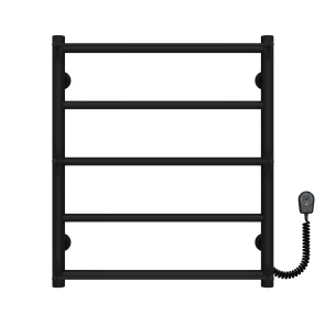 Полотенцесушитель электрический Ladder П5 500х600 Deffi нержавеющая сталь (Черный, EF16, Правое подключение) №1