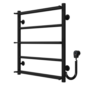 Полотенцесушитель электрический Ladder П5 500х600 Deffi нержавеющая сталь (Черный, EF16, Правое подключение) №2