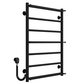 Рушникосушарка електрична Ladder П7 500х800 Deffi нержавіюча сталь (Чорний, EF16, Ліве підключення) №2