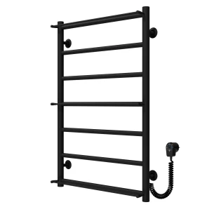 Полотенцесушитель электрический Ladder П7 500х800 Deffi нержавеющая сталь (Черный, EF16, Правое подключение) №3