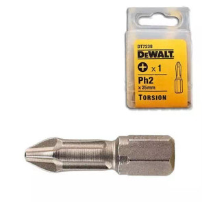 Біта DeWALT, торсійна, "Extra Grip", Philips, Ph2, L=25 мм, 1 шт №1