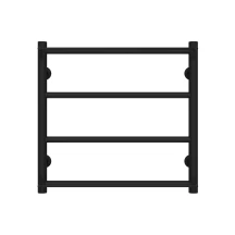Полотенцесушитель водяной Ladder П4 400х500 Deffi нержавеющая сталь (Черный, Боковое правое подключение)