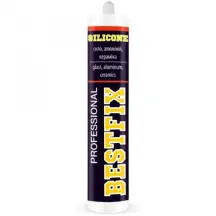 Силиконовый герметик универсальный (санитарный) прозрачный BESTFIX GP Acetic SiliconeSealant Clear 280гр