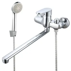 Змішувач для ванни WEZER VRL810-11 з довгим виливом, Ø40, хром №1
