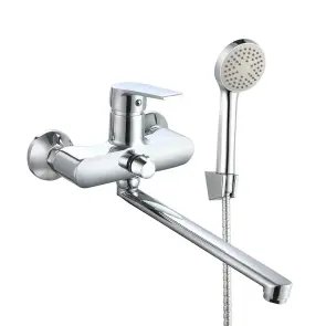 Смеситель для ванны WEZER VRL715-10 с длинным изливом, Ø35, хром №1