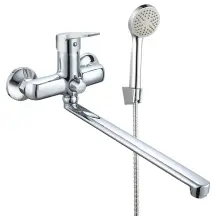 Смеситель для ванны WEZER VRL711-02 с длинным изливом, Ø35, хром