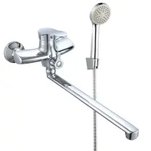 Смеситель для ванны WEZER VRL713-04 с длинным изливом, Ø35, хром