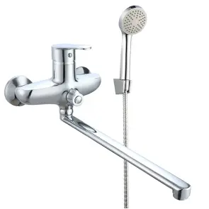 Смеситель для ванны WEZER VRL714-07 с длинным изливом, Ø40, хром №1