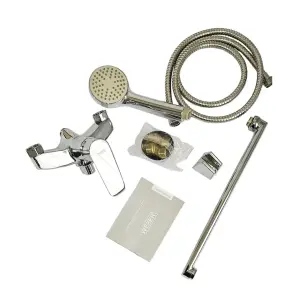Смеситель для ванны WEZER NKM1-439, поворотное излияние, хром №2