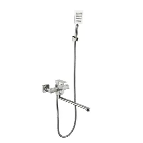 Смеситель для ванны WEZER PRO7A-02, нержавеющая сталь №1