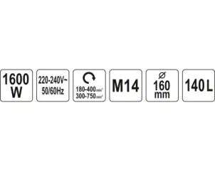 Будівельний міксер і шестерні 1600 Вт YATO №4