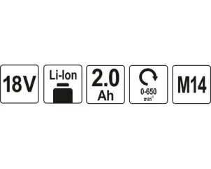 Міксер акумуляторний YATO Li-Ion 18 В 2 Агод 650 об/хв М14 №5
