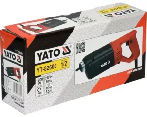 Вибратор для укладки бетона YATO 1200 Вт 3 м Ø35 мм с булавой №3