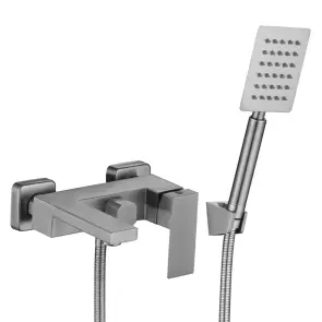 Смеситель для ванны WEZER PRO3B-02, нержавеющая сталь, хром №2