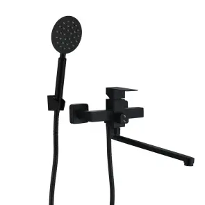 Смеситель для ванны WEZER PRO7-02-BLACK поворотный №1