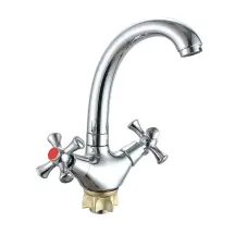 Смеситель для умывальника WEZER VRL121-12, поворотный излив, хром