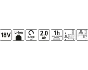 Аккумуляторная сабельная пила YATO Li-Ion 18 В 2 Ач №4