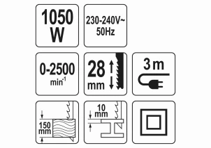 Пила шабельна YATO 1050 Вт 2500 об/хв 28 мм №5