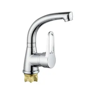 Смеситель для умывальника WEZER VRL111-01, Ø35, хром №1