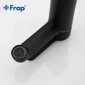 Змішувач для умивальника Frap F1042, чорний/хром №3